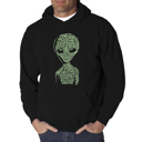 Black XXXXL Alien - Men's Word Art Hooded Sweatshirt