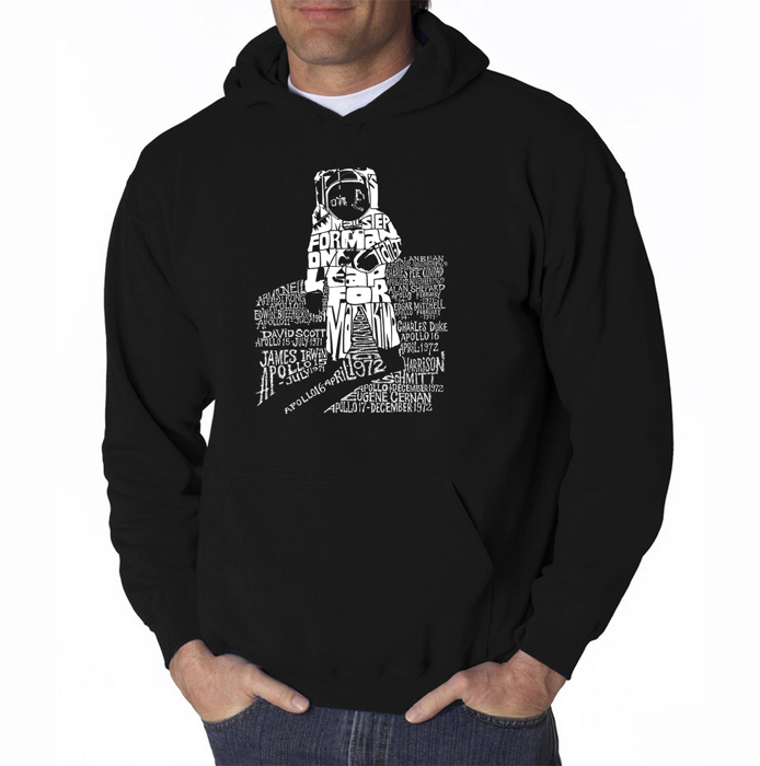 Astronaut - Mens Word Art Hooded Sweatshirt