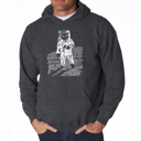 Gray Small Astronaut - Mens Word Art Hooded Sweatshirt
