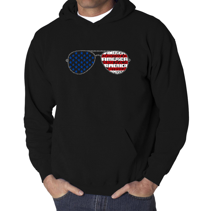Americana Sunglasses - Men's Word Art Hooded Sweatshirt