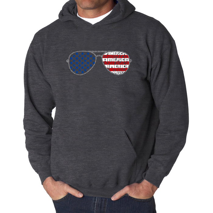 Americana Sunglasses - Men's Word Art Hooded Sweatshirt