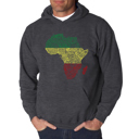 Gray Small Countries in Africa - Men's Word Art Hooded Sweatshirt