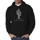 Black XL Arizona Cities - Men's Word Art Hooded Sweatshirt