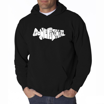 Bass - Gone Fishing - Men's Word Art Hooded Sweatshirt