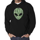  Beware of Humans - Men's Word Art Hooded Sweatshirt