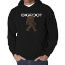 Black Medium Bigfoot - Men's Word Art Hooded Sweatshirt