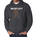 Gray XL Bigfoot - Men's Word Art Hooded Sweatshirt