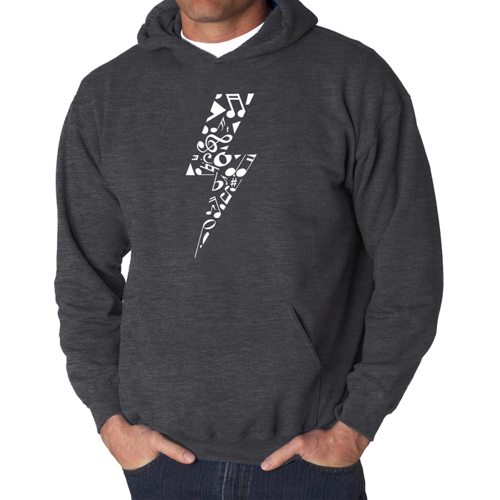 Lightning Bolt - Men's Word Art Hooded Sweatshirt