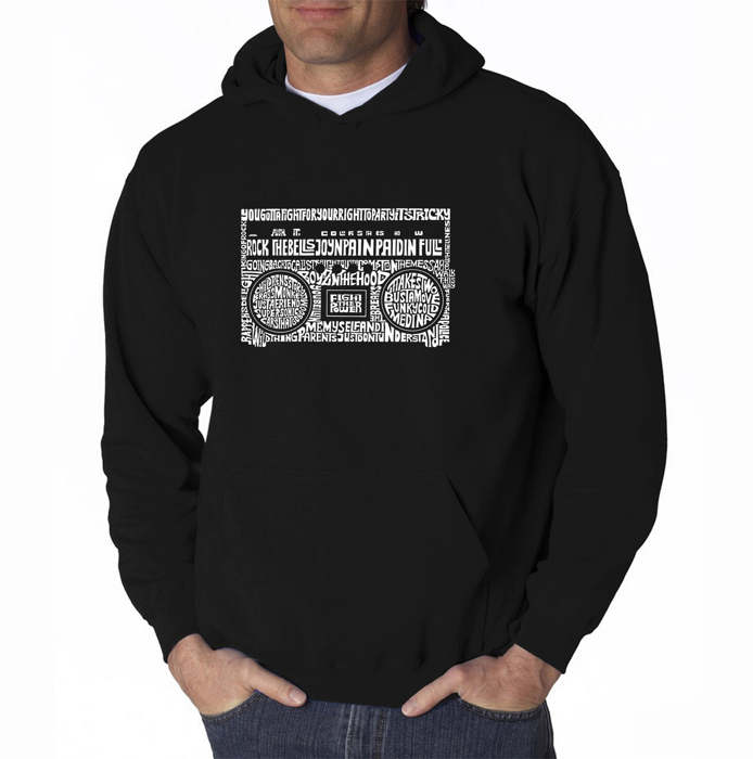 Greatest Rap Hits of The 1980's - Men's Word Art Hooded Sweatshirt