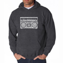 Gray XL Greatest Rap Hits of The 1980's - Men's Word Art Hooded Sweatshirt