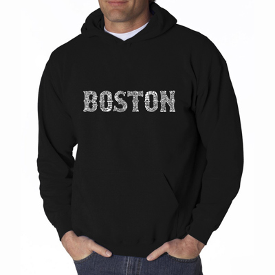 Boston Neighborhoods - Mens Word Art Hooded Sweatshirt