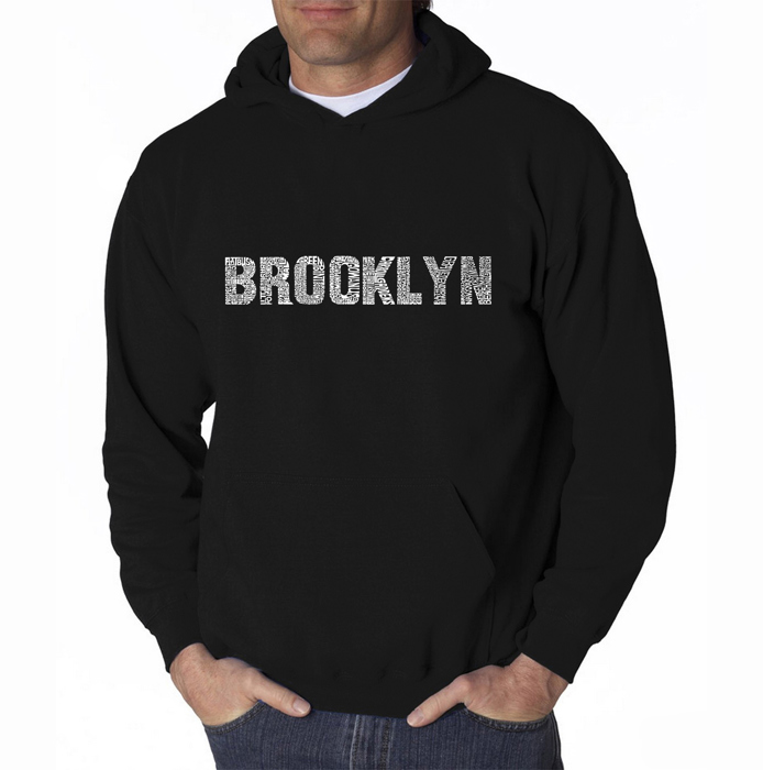 Brooklyn Neighborhoods - Mens Word Art Hooded Sweatshirt