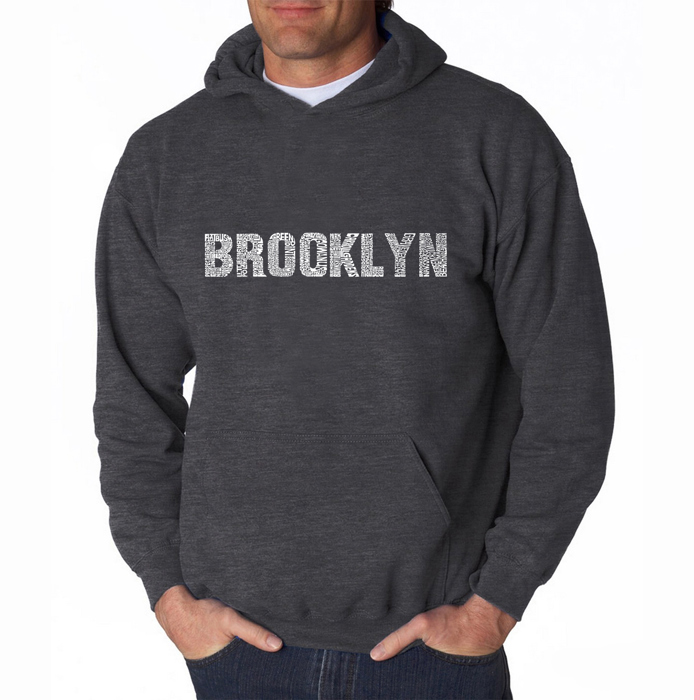 Brooklyn Neighborhoods - Mens Word Art Hooded Sweatshirt