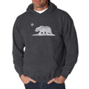 Gray XXL California Bear - Men's Word Art Hooded Sweatshirt