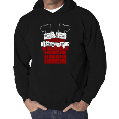 Chimney Santa - Men's Word Art Hooded Sweatshirt