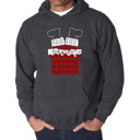 Gray Large Chimney Santa - Men's Word Art Hooded Sweatshirt