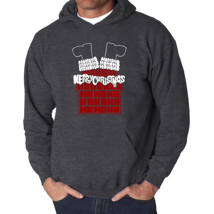 Chimney Santa - Men's Word Art Hooded Sweatshirt