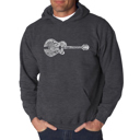 Gray Small Country Guitar - Men's Word Art Hooded Sweatshirt