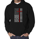 Black XXXL Cross Flag - Men's Word Art Hooded Sweatshirt