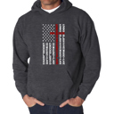 Gray XXL Cross Flag - Men's Word Art Hooded Sweatshirt