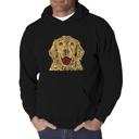 Black XL Dog - Men's Word Art Hooded Sweatshirt