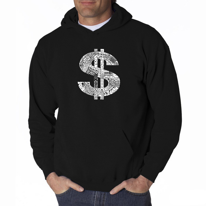 Dollar Sign - Men's Word Art Hooded Sweatshirt