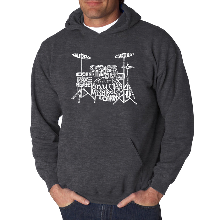 Drums - Men's Word Art Hooded Sweatshirt