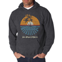 Gray Large Cities In San Diego - Men's Word Art Hooded Sweatshirt