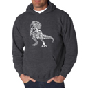  Dino Pics - Men's Word Art Hooded Sweatshirt