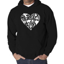 Black XL Halloween Heart - Men's Word Art Hooded Sweatshirt