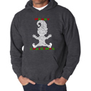 Gray XXXXL Christmas Elf - Men's Word Art Hooded Sweatshirt