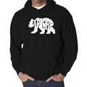 Black Medium Explore - Men's Word Art Hooded Sweatshirt