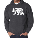 Gray Large Explore - Men's Word Art Hooded Sweatshirt