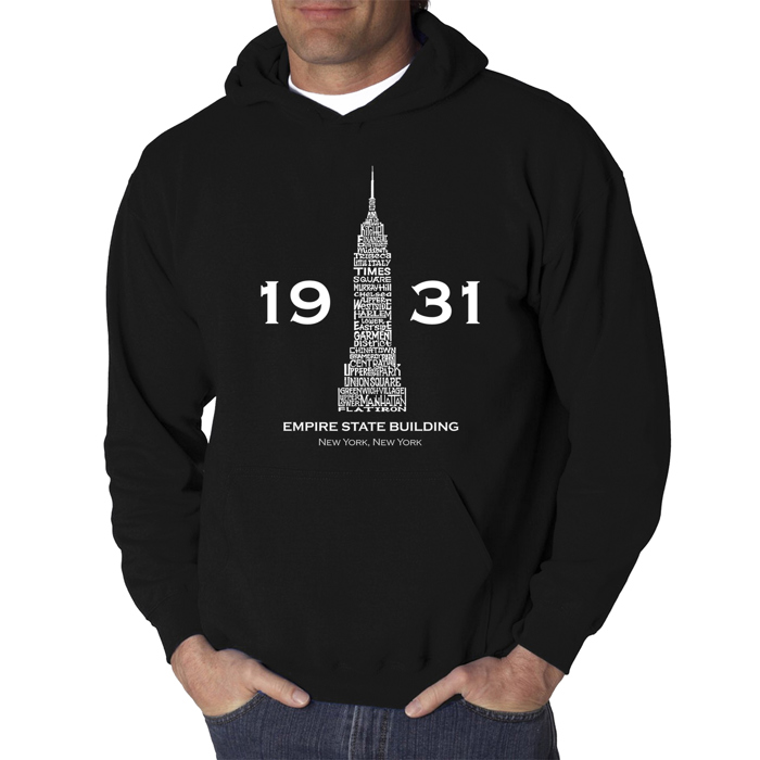 Empire State Building - Men's Word Art Hooded Sweatshirt