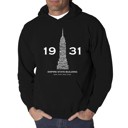 Black XL Empire State Building - Men's Word Art Hooded Sweatshirt