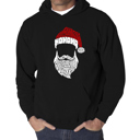 Black Small Feliz Navidad Santa Claus - Men's Word Art Hooded Sweatshirt