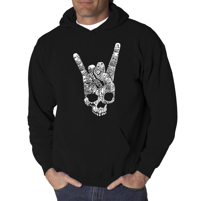 Heavy Metal Genres - Men's Word Art Hooded Sweatshirt