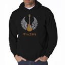 Black XL LYRICS TO FREEBIRD - Men's Word Art Hooded Sweatshirt