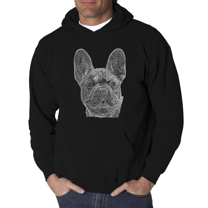 French Bulldog - Men's Word Art Hooded Sweatshirt