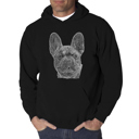 Black XXL French Bulldog - Men's Word Art Hooded Sweatshirt