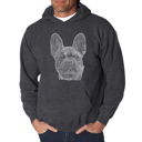 Gray XXXL French Bulldog - Men's Word Art Hooded Sweatshirt