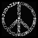  Different Faiths peace sign - Men's Word Art Hooded Sweatshirt