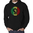 Black Medium Get Up Stand Up - Men's Word Art Hooded Sweatshirt