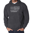 Gray Medium Glory Hallelujah Flag - Men's Word Art Hooded Sweatshirt