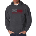Gray XL God Bless America - Men's Word Art Hooded Sweatshirt