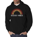 Black Medium Good Vibes - Men's Word Art Hooded Sweatshirt