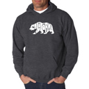 Gray XXXL California Bear - Men's Word Art Hooded Sweatshirt
