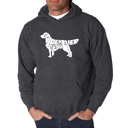 Gray Large Golden Retreiver - Men's Word Art Hooded Sweatshirt