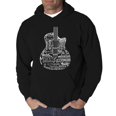 Languages Guitar - Men's Word Art Hooded Sweatshirt