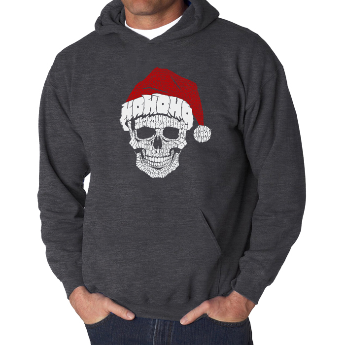 Santa Skull - Men's Word Art Hooded Sweatshirt